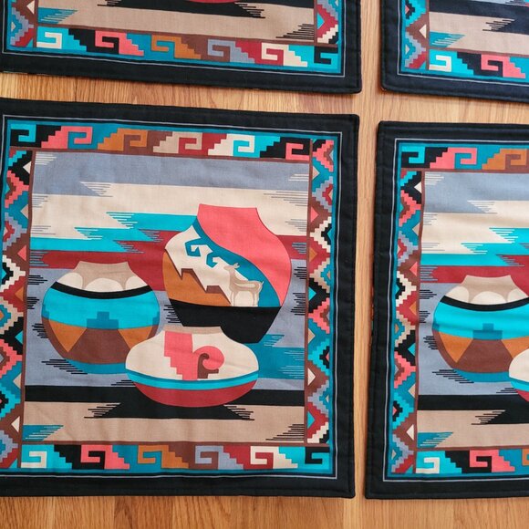 Southwestern Set of 4 Cotton Placemats - Picture 4 of 5